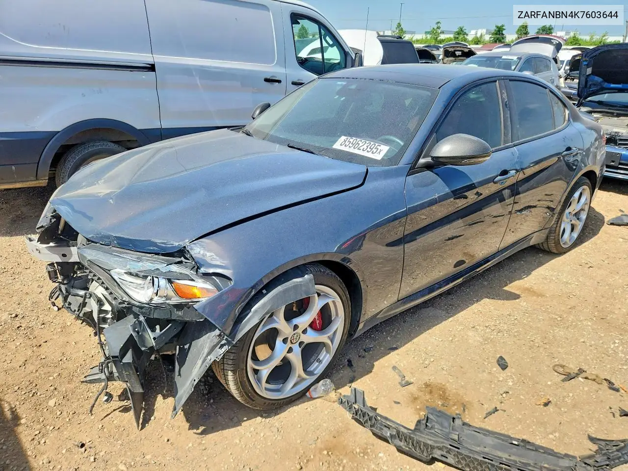 2019 Alfa Romeo Giulia Ti VIN: ZARFANBN4K7603644 Lot: 85962395