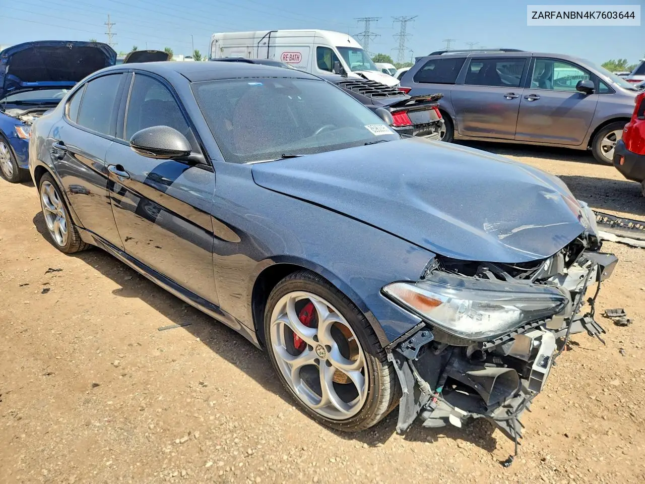 2019 Alfa Romeo Giulia Ti VIN: ZARFANBN4K7603644 Lot: 85962395