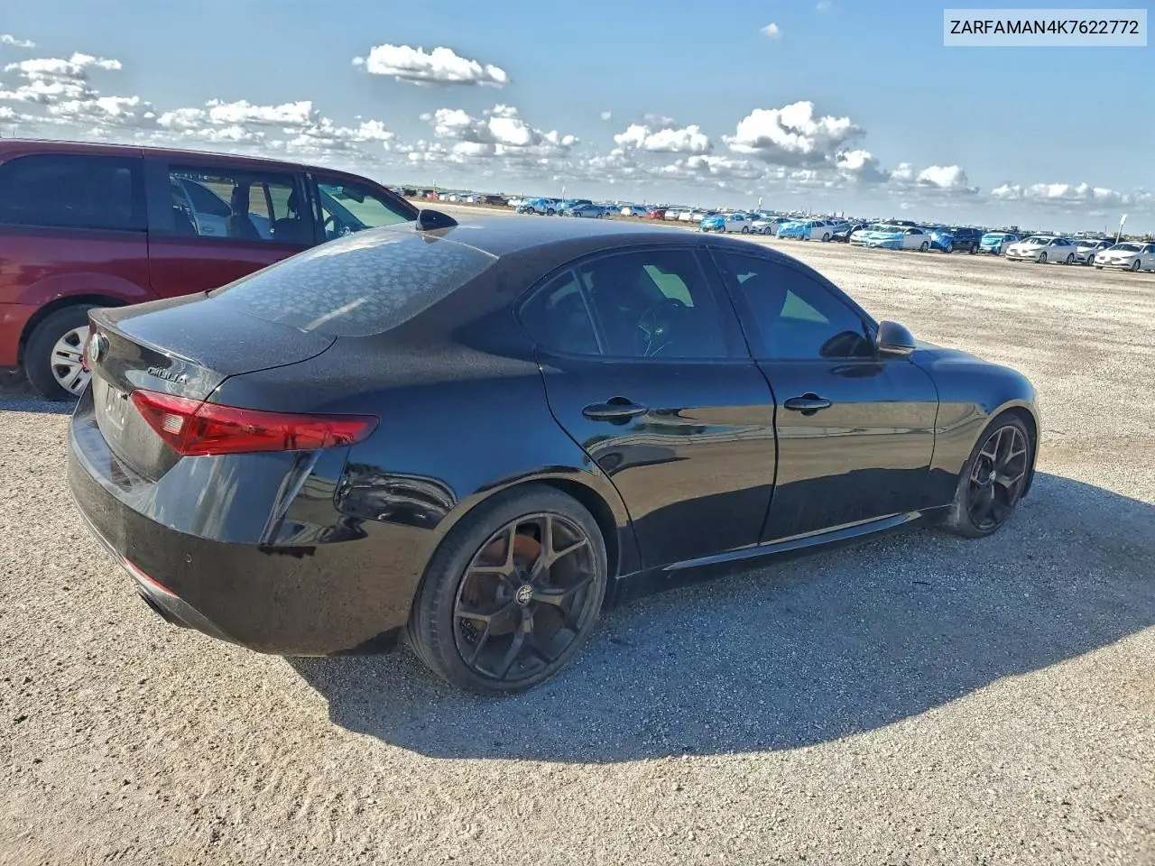 2019 Alfa Romeo Giulia VIN: ZARFAMAN4K7622772 Lot: 97678045