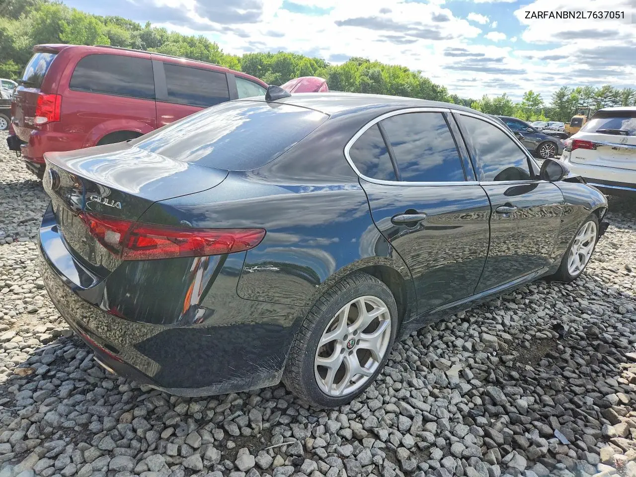 2020 Alfa Romeo Giulia Ti VIN: ZARFANBN2L7637051 Lot: 57144566