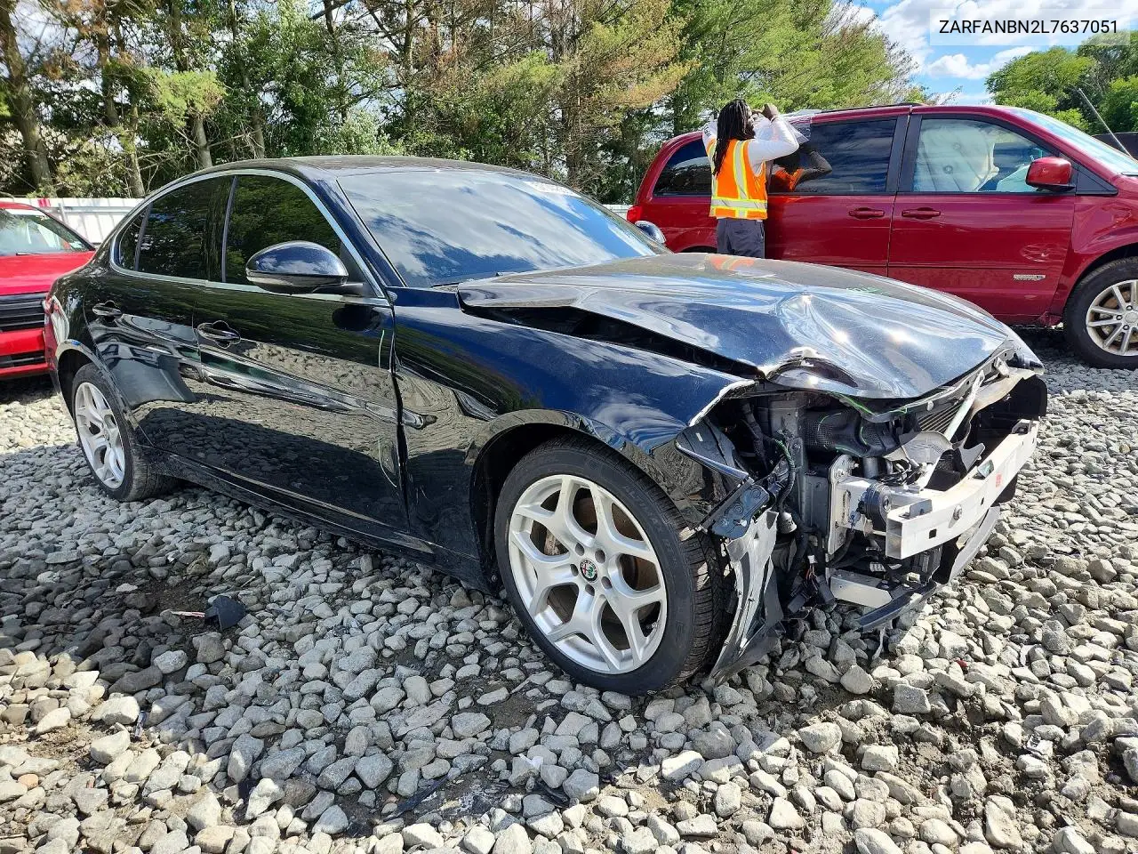 2020 Alfa Romeo Giulia Ti VIN: ZARFANBN2L7637051 Lot: 57144566