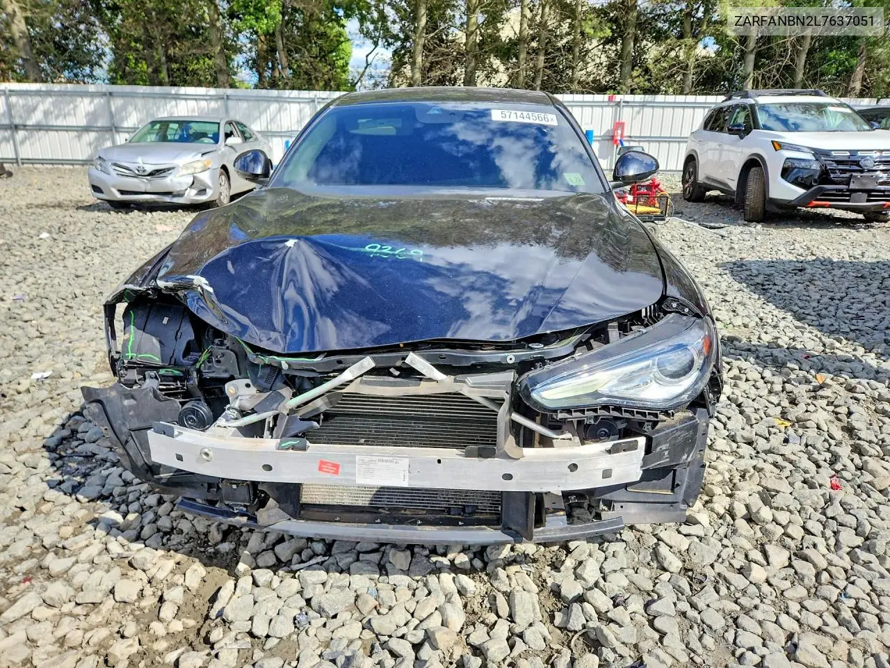 2020 Alfa Romeo Giulia Ti VIN: ZARFANBN2L7637051 Lot: 57144566