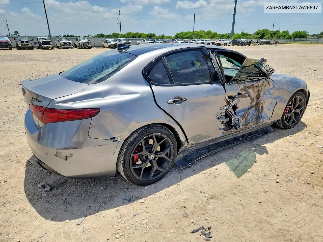 2020 Alfa Romeo Giulia Ti VIN: ZARFAMBN3L7626697 Lot: 59226576