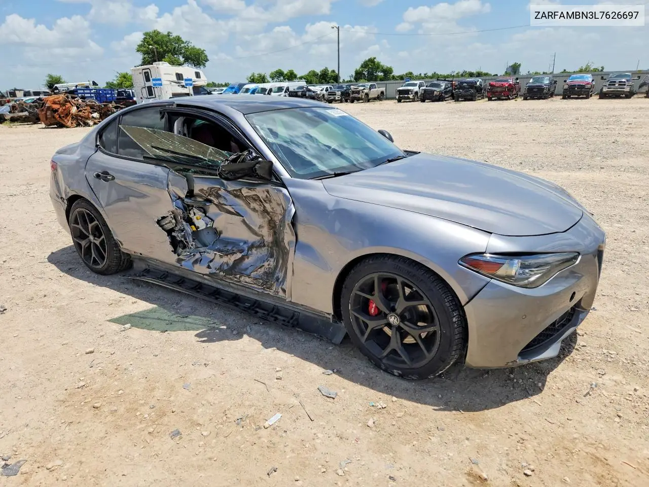 2020 Alfa Romeo Giulia Ti VIN: ZARFAMBN3L7626697 Lot: 59226576