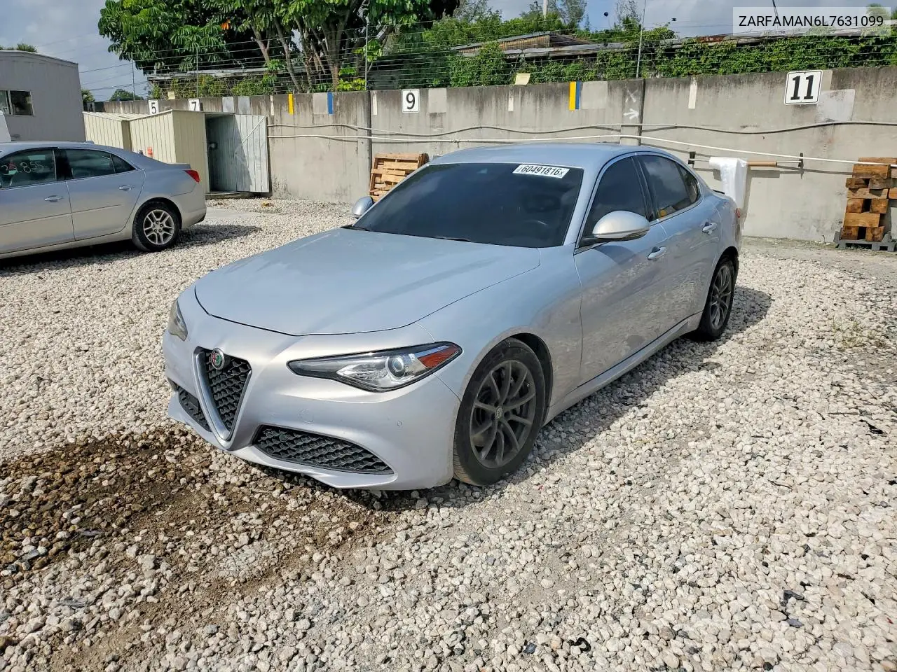 2020 Alfa Romeo Giulia VIN: ZARFAMAN6L7631099 Lot: 60491816