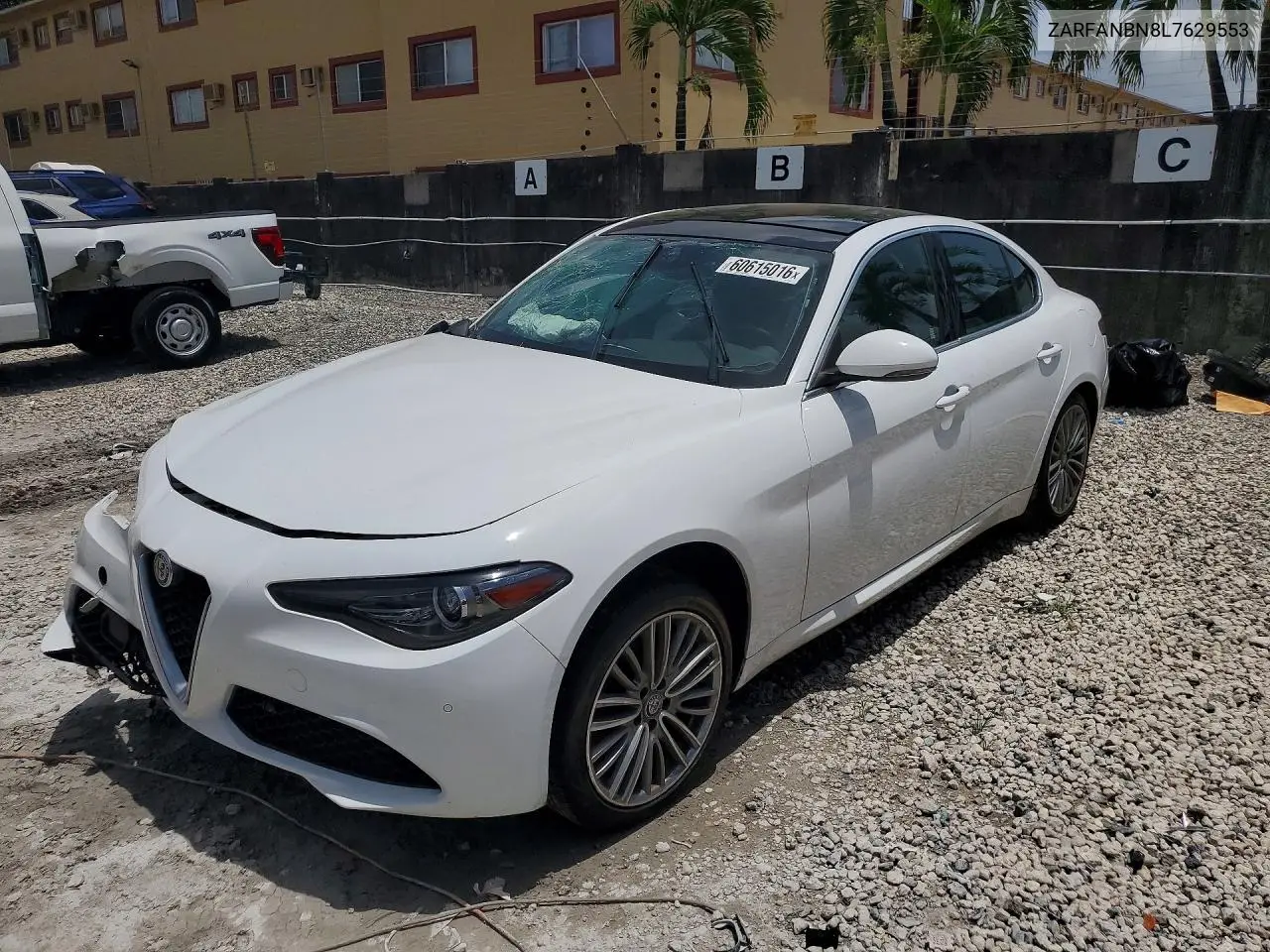 2020 Alfa Romeo Giulia Ti VIN: ZARFANBN8L7629553 Lot: 60615016