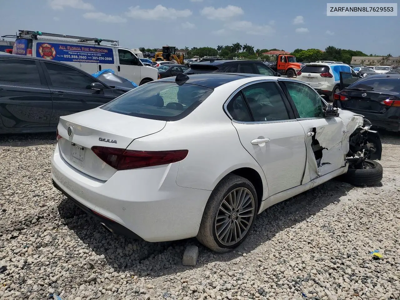 2020 Alfa Romeo Giulia Ti VIN: ZARFANBN8L7629553 Lot: 60615016