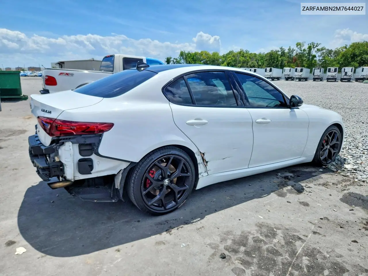 2021 Alfa Romeo Giulia Ti VIN: ZARFAMBN2M7644027 Lot: 51853396