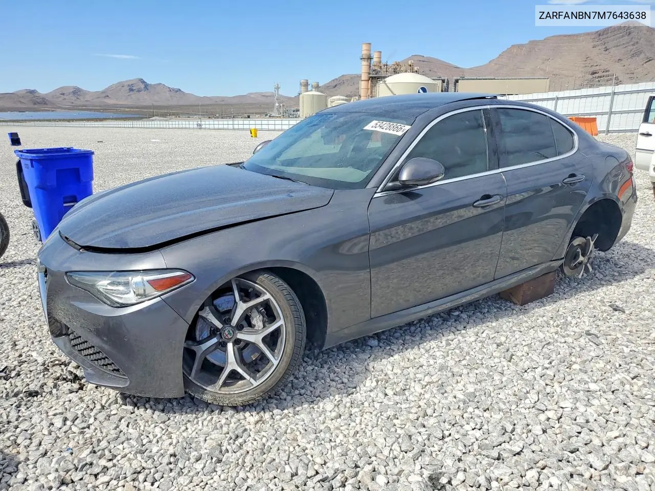 2021 Alfa Romeo Giulia VIN: ZARFANBN7M7643638 Lot: 53428866