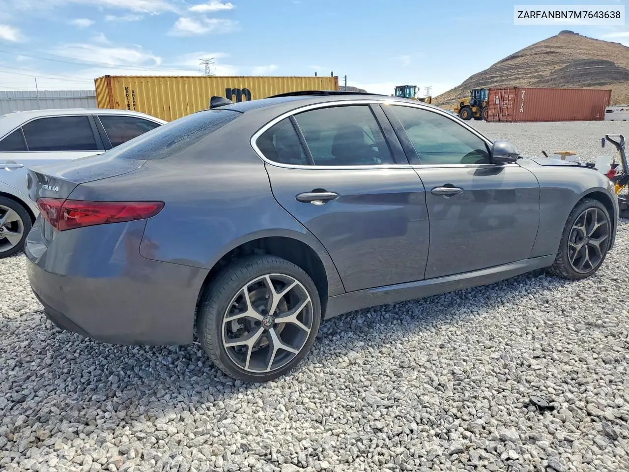 2021 Alfa Romeo Giulia VIN: ZARFANBN7M7643638 Lot: 53428866