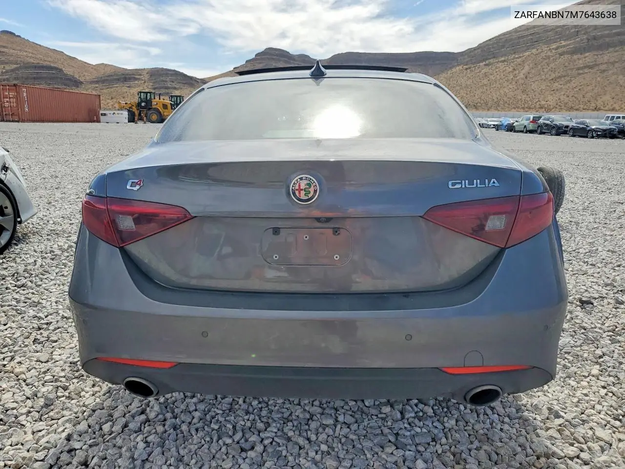 2021 Alfa Romeo Giulia VIN: ZARFANBN7M7643638 Lot: 53428866