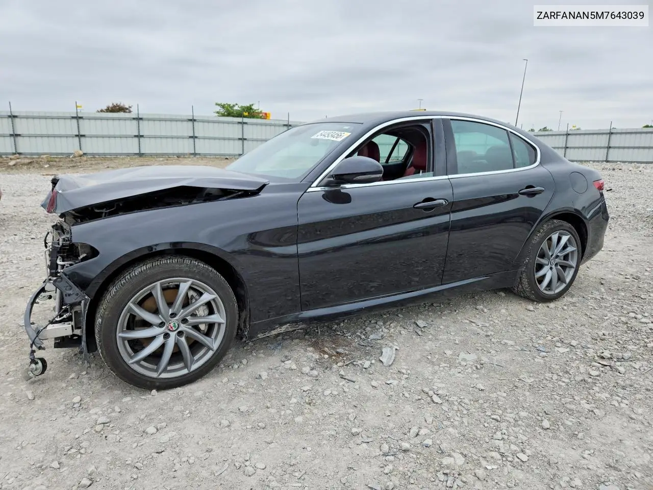 2021 Alfa Romeo Giulia Sport VIN: ZARFANAN5M7643039 Lot: 54493456