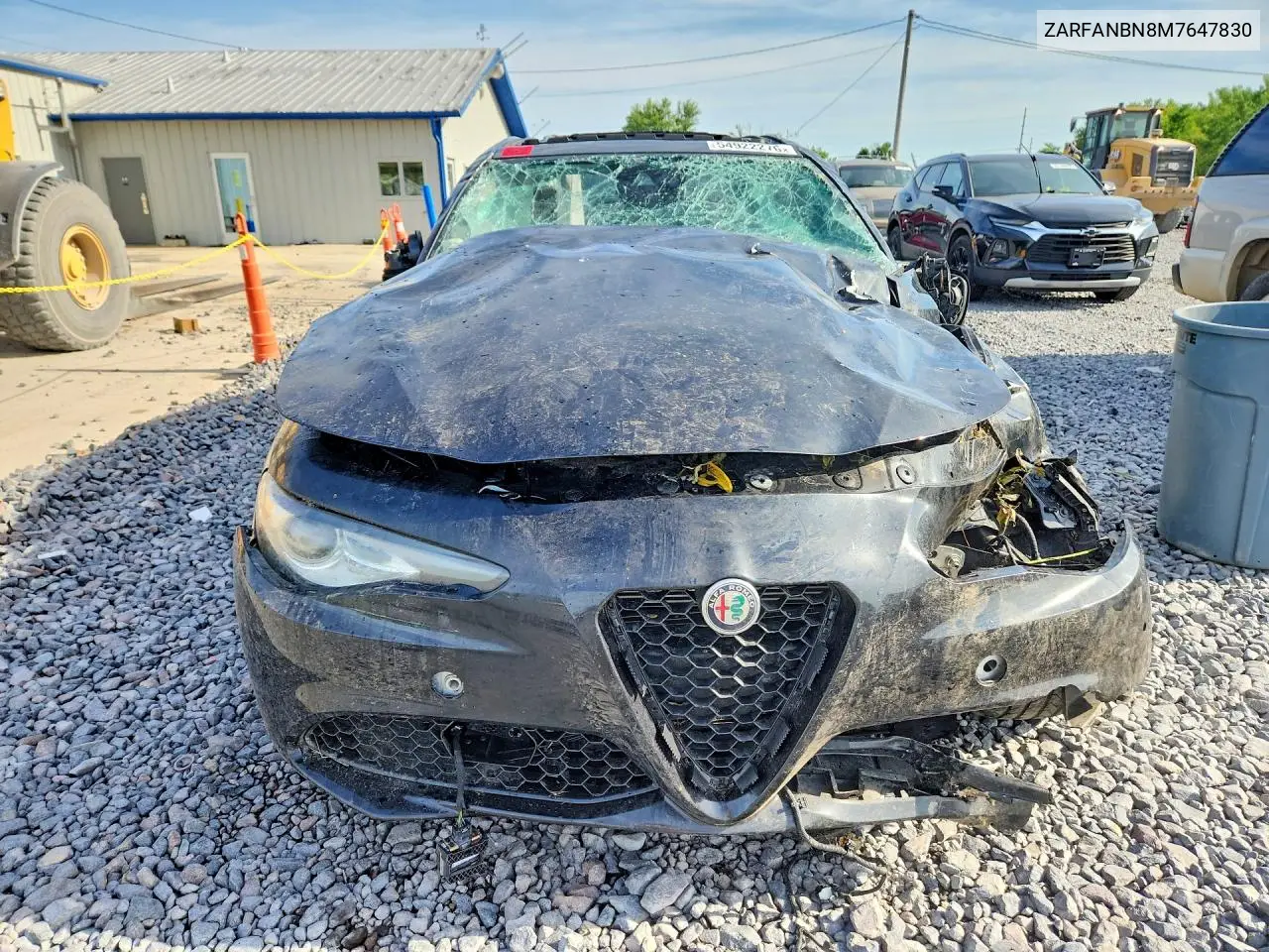 2021 Alfa Romeo Giulia Ti VIN: ZARFANBN8M7647830 Lot: 54922276
