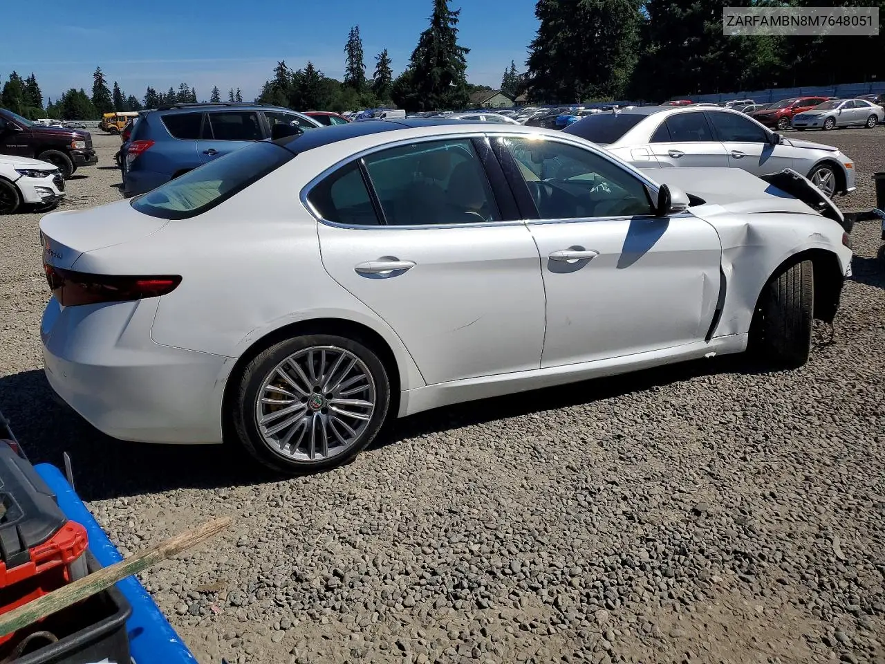 2021 Alfa Romeo Giulia Ti VIN: ZARFAMBN8M7648051 Lot: 60259686