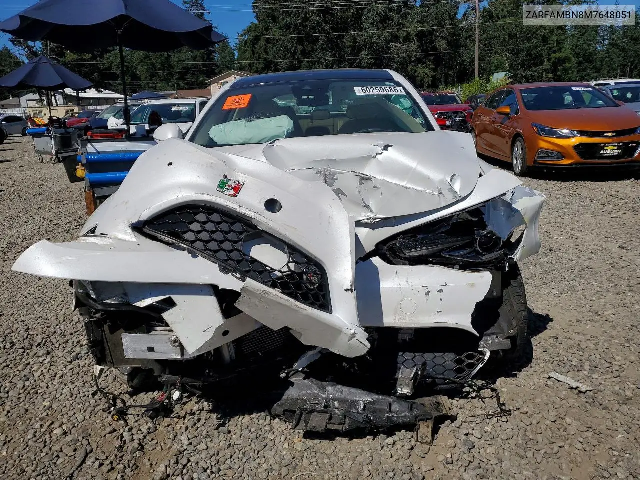 2021 Alfa Romeo Giulia Ti VIN: ZARFAMBN8M7648051 Lot: 60259686