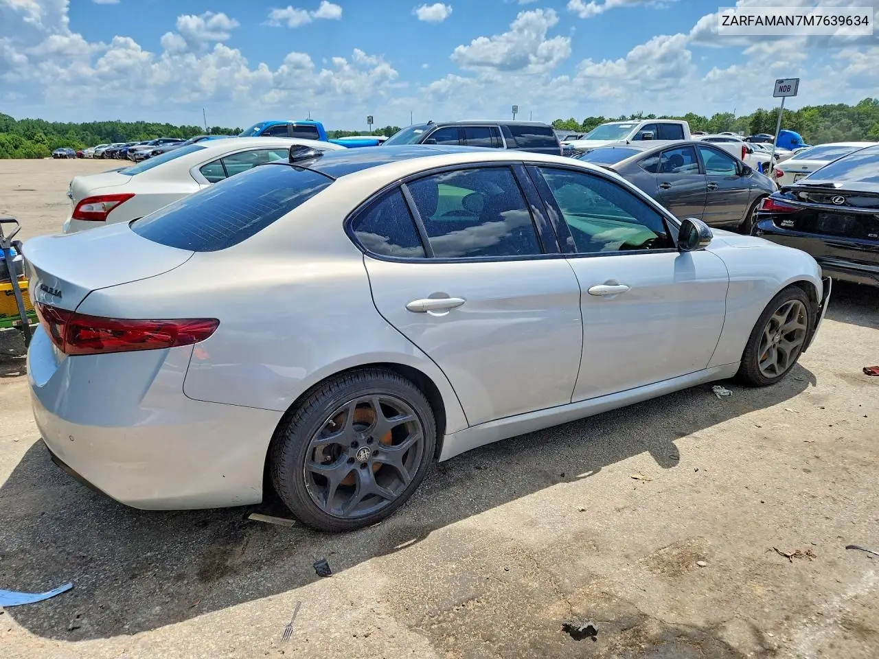 2021 Alfa Romeo Giulia Sport VIN: ZARFAMAN7M7639634 Lot: 61164846