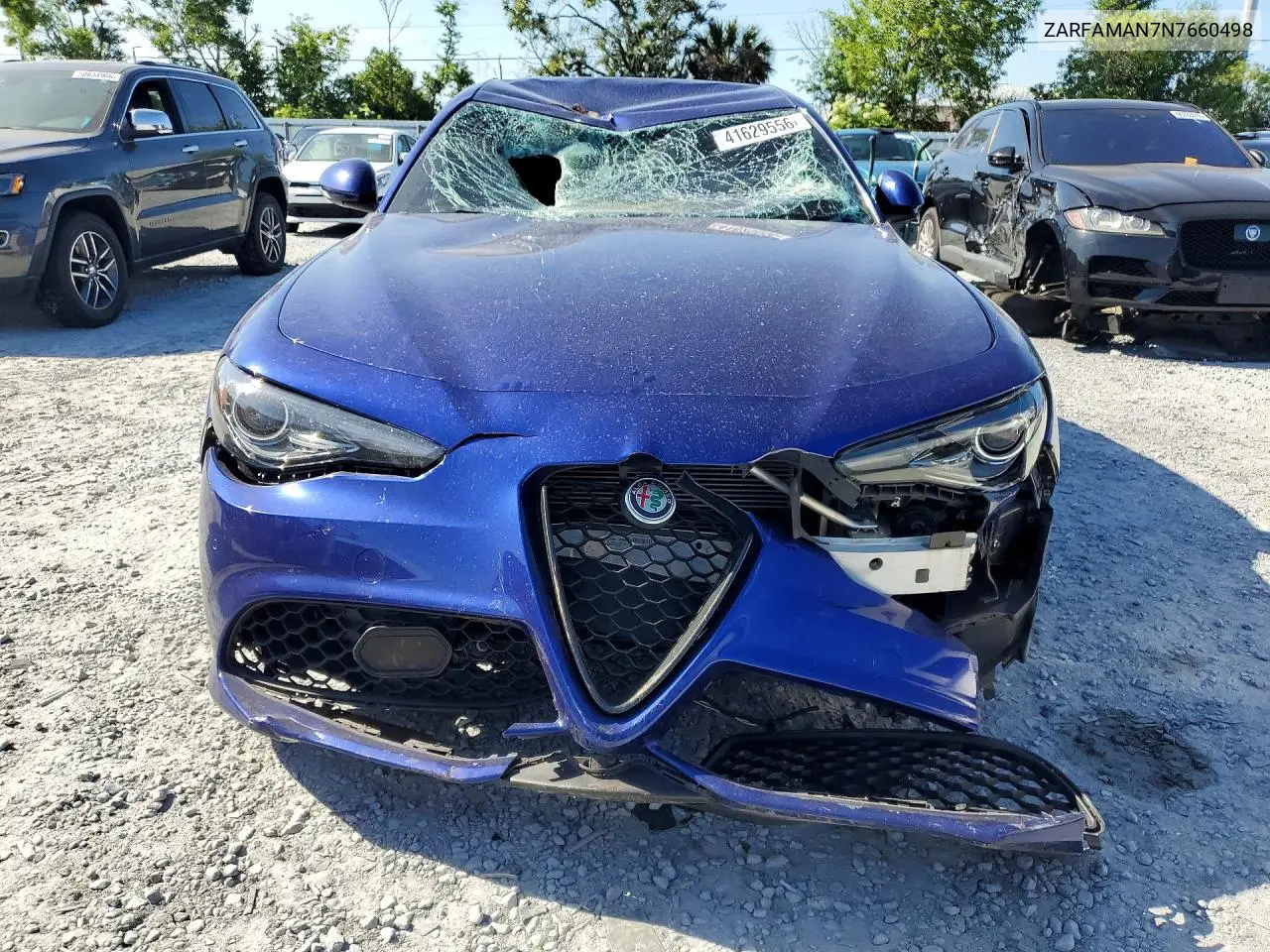 2022 Alfa Romeo Giulia VIN: ZARFAMAN7N7660498 Lot: 41629556