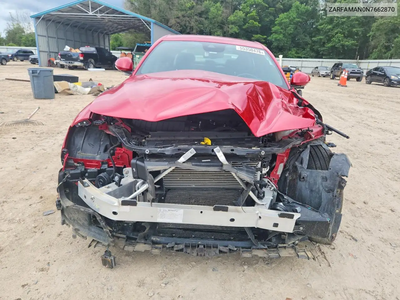 2022 Alfa Romeo Giulia VIN: ZARFAMAN0N7662870 Lot: 55350476