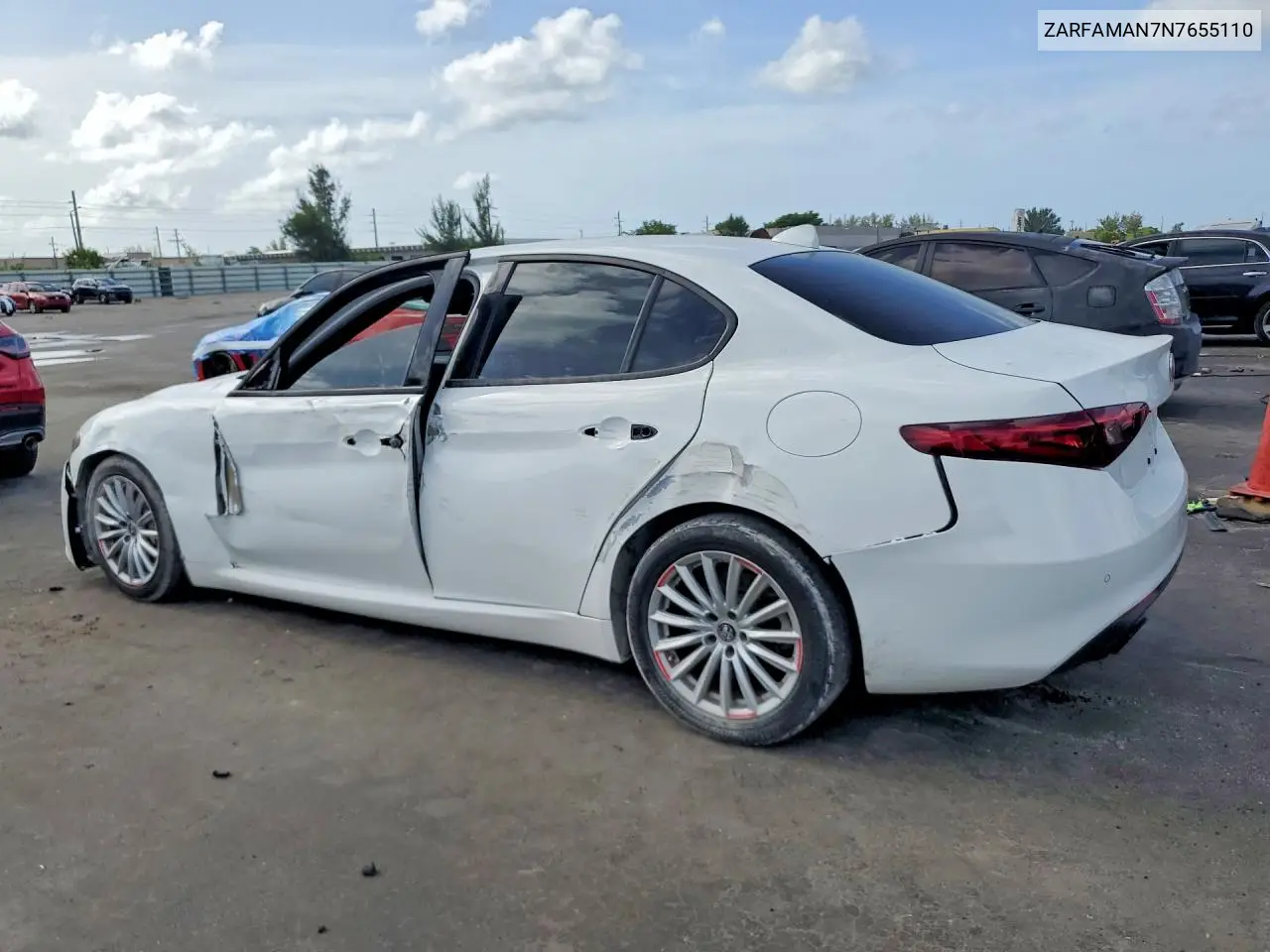 2022 Alfa Romeo Giulia VIN: ZARFAMAN7N7655110 Lot: 60825856