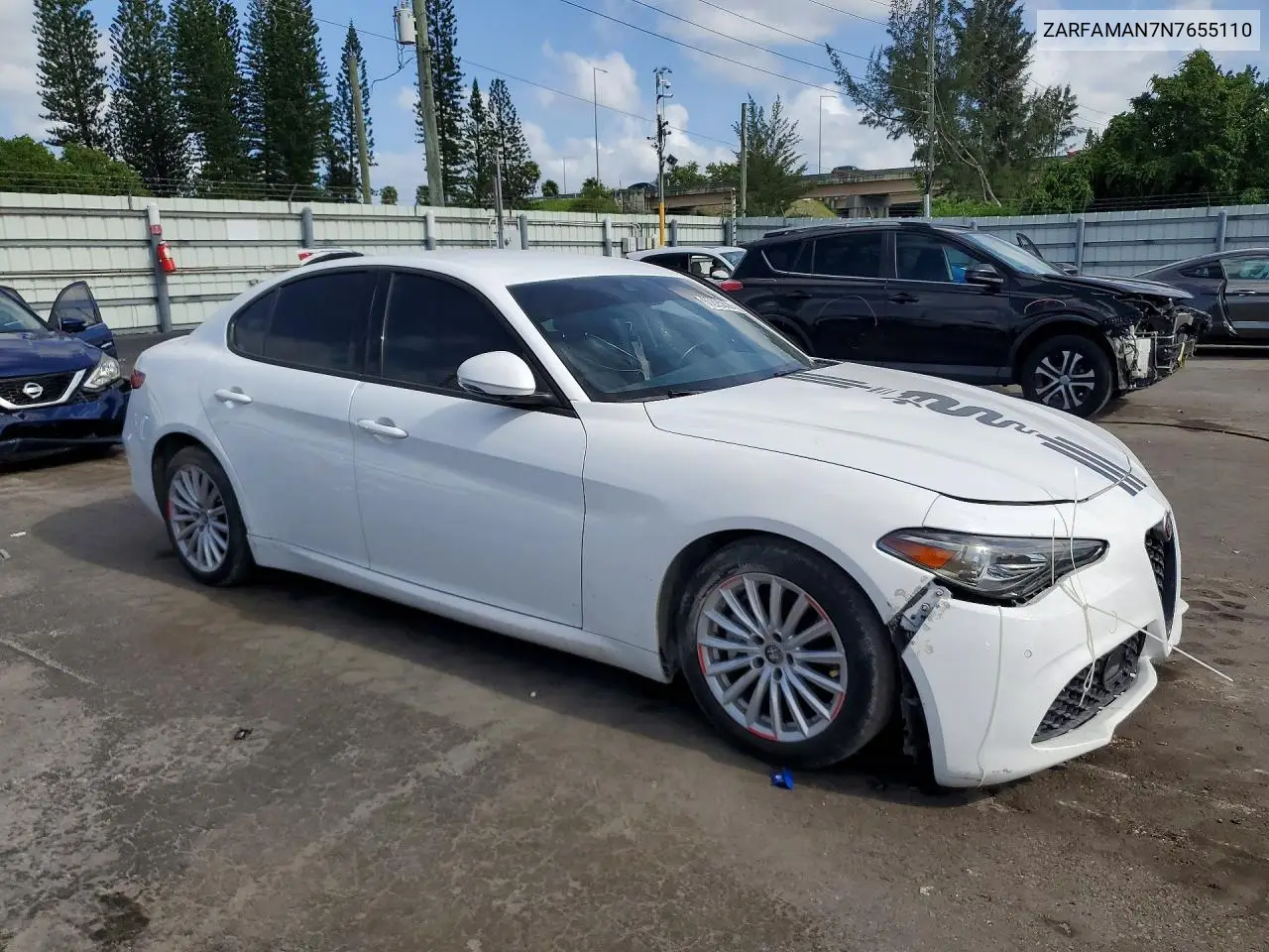 2022 Alfa Romeo Giulia VIN: ZARFAMAN7N7655110 Lot: 60825856