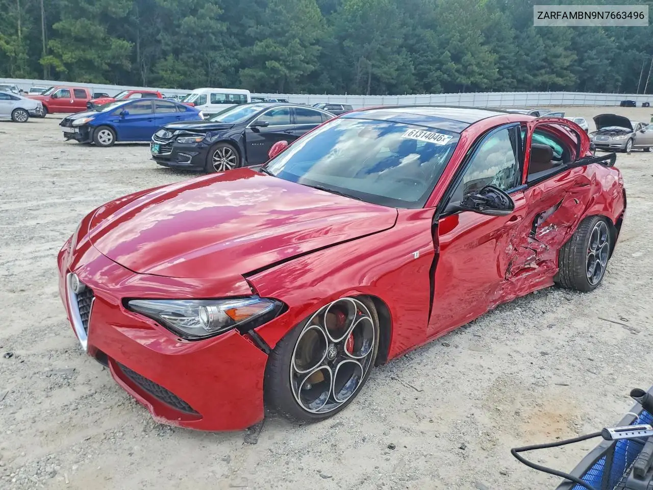 2022 Alfa Romeo Giulia Super VIN: ZARFAMBN9N7663496 Lot: 61314046