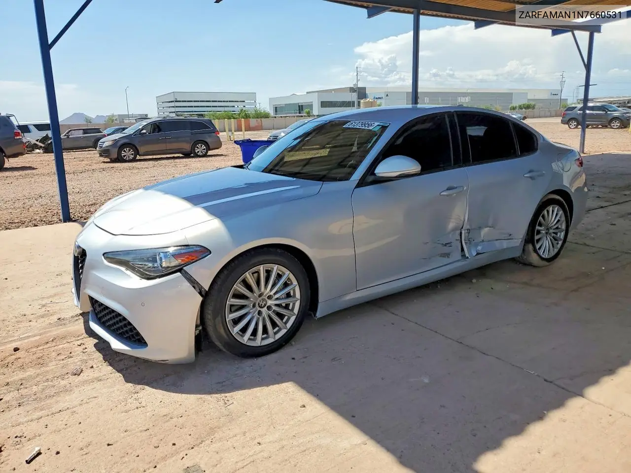2022 Alfa Romeo Giulia VIN: ZARFAMAN1N7660531 Lot: 61379956