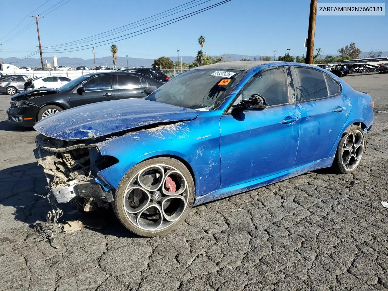 ZARFAMBN2N7660181 2022 Alfa Romeo Giulia Super