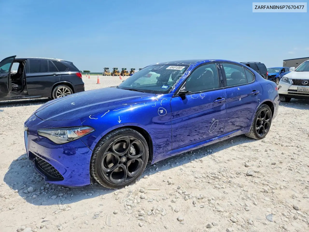 2023 Alfa Romeo Giulia Ti VIN: ZARFANBN6P7670477 Lot: 58481066