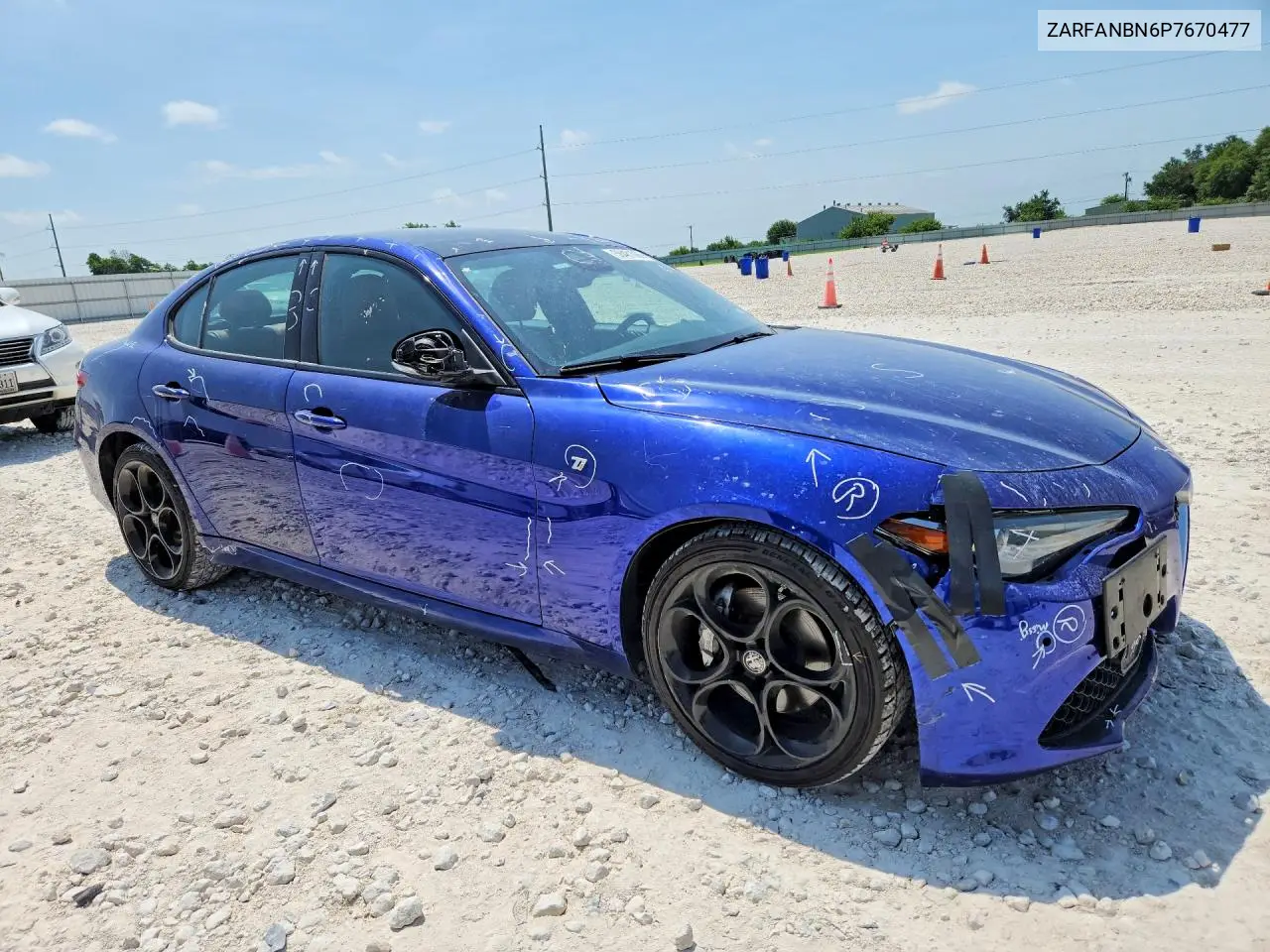 2023 Alfa Romeo Giulia Ti VIN: ZARFANBN6P7670477 Lot: 58481066