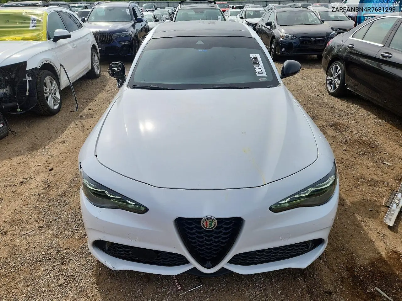 2024 Alfa Romeo Giulia Ti VIN: ZARFANBN4R7681299 Lot: 60740966