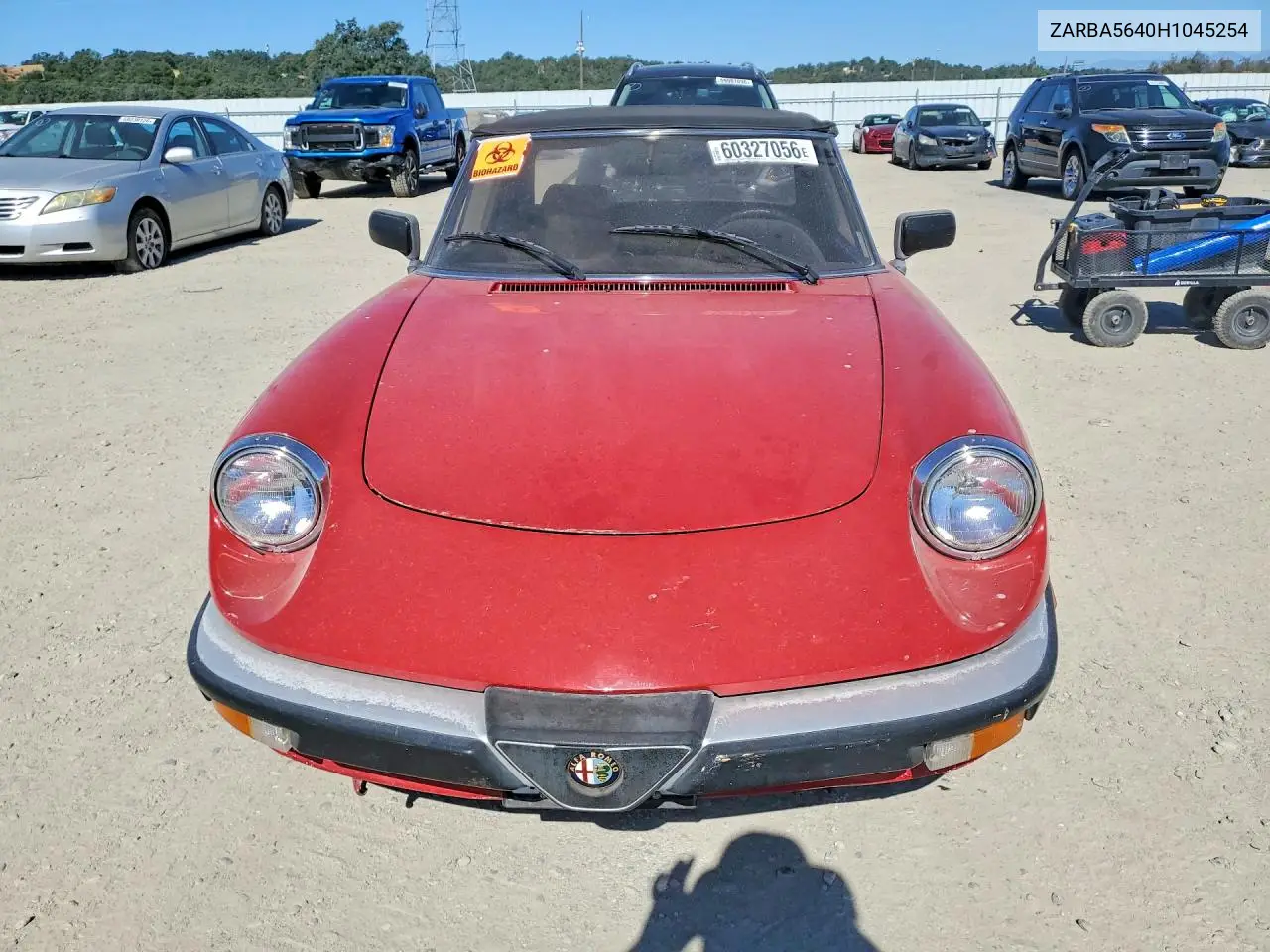 1987 Alfa Romeo Spider Graduate VIN: ZARBA5640H1045254 Lot: 60327056