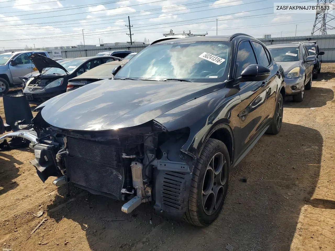 2018 Alfa Romeo Stelvio Sport VIN: ZASFAKPN4J7B71533 Lot: 50241316
