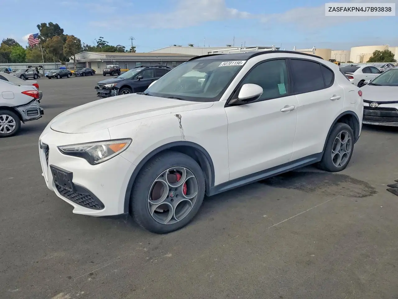 2018 Alfa Romeo Stelvio Sport VIN: ZASFAKPN4J7B93838 Lot: 50701156