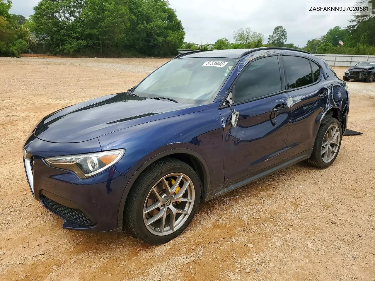 2018 Alfa Romeo Stelvio Ti Sport VIN: ZASFAKNN9J7C20681 Lot: 51535046