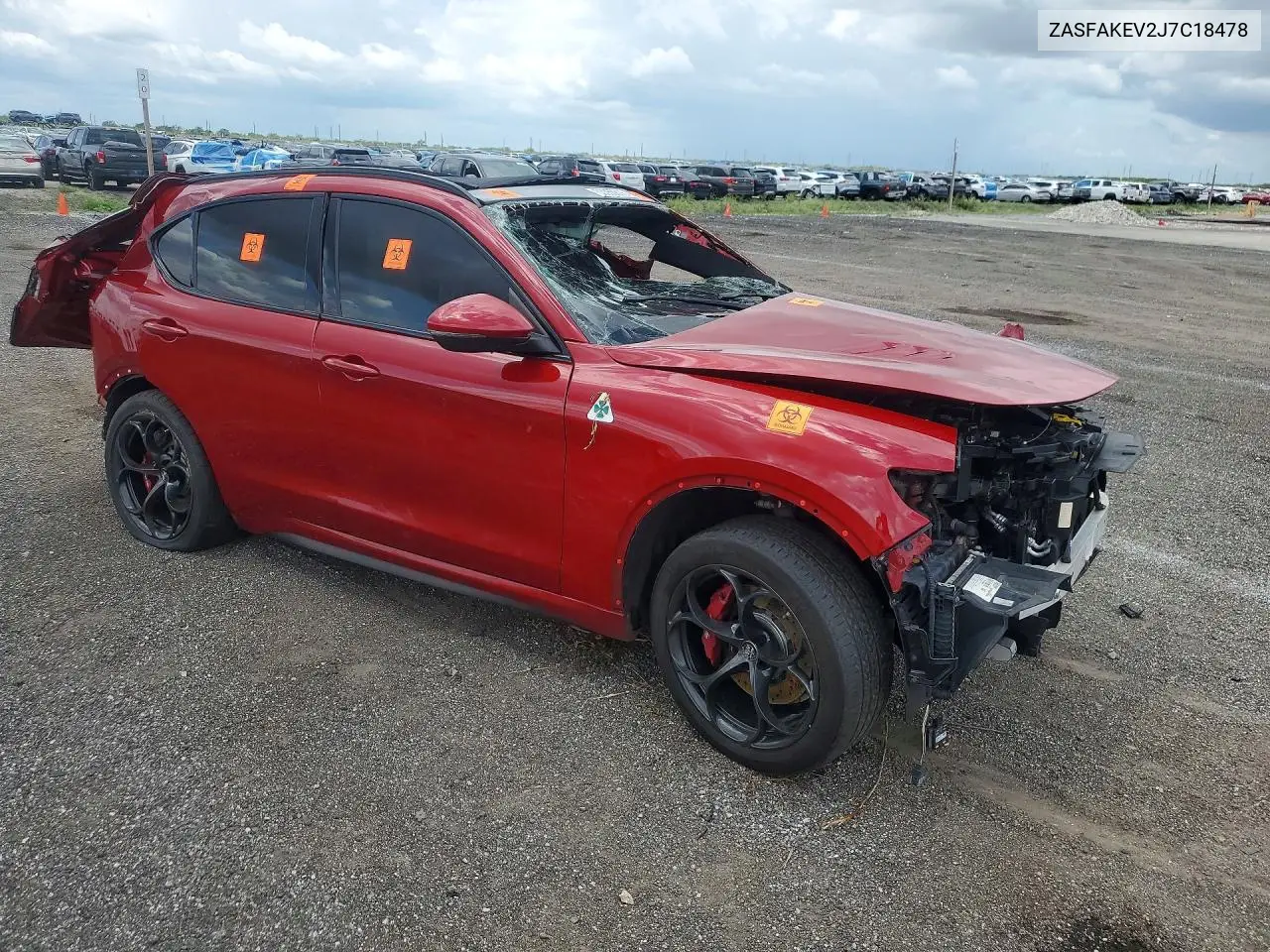 2018 Alfa Romeo Stelvio Quadrifoglio VIN: ZASFAKEV2J7C18478 Lot: 53350816
