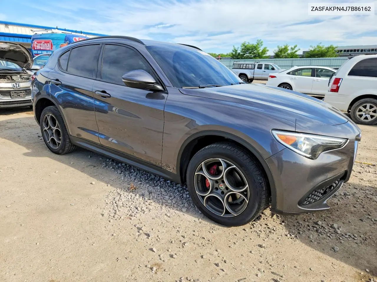 2018 Alfa Romeo Stelvio Sport VIN: ZASFAKPN4J7B86162 Lot: 55157186
