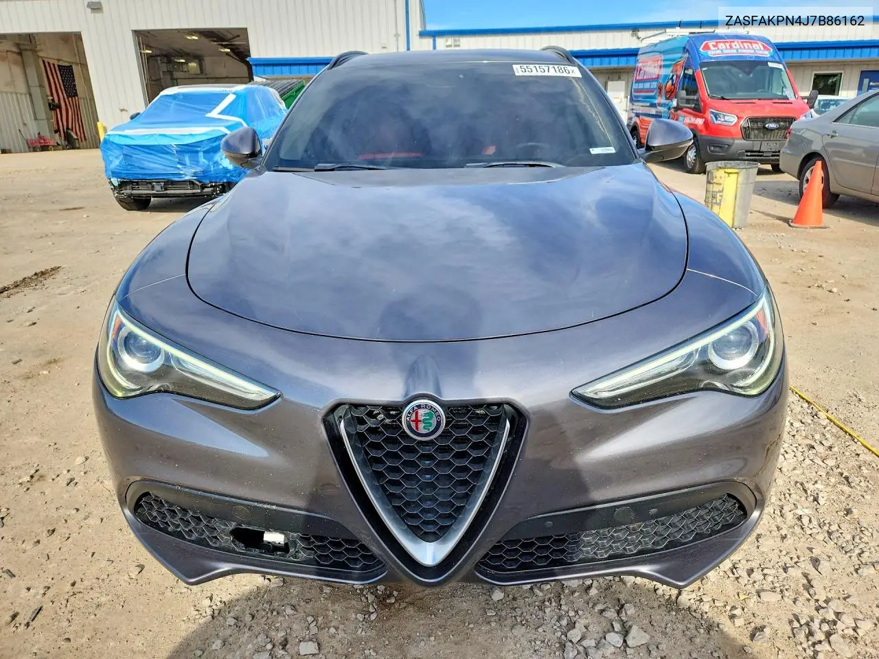2018 Alfa Romeo Stelvio Sport VIN: ZASFAKPN4J7B86162 Lot: 55157186