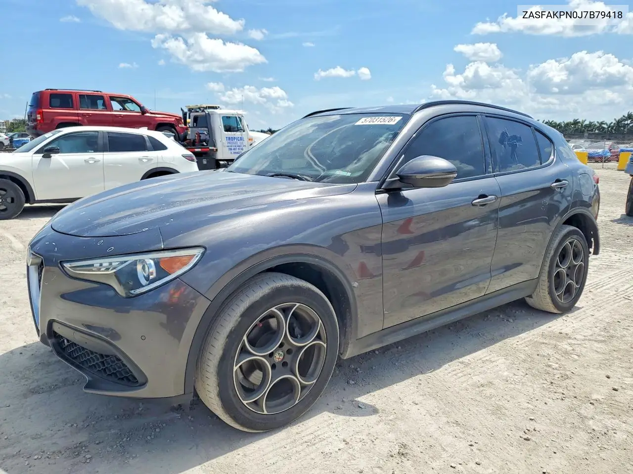 2018 Alfa Romeo Stelvio Sport VIN: ZASFAKPN0J7B79418 Lot: 57031526