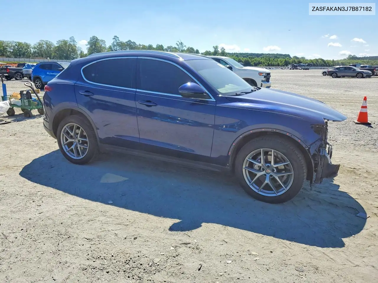 2018 Alfa Romeo Stelvio VIN: ZASFAKAN3J7B87182 Lot: 57353276