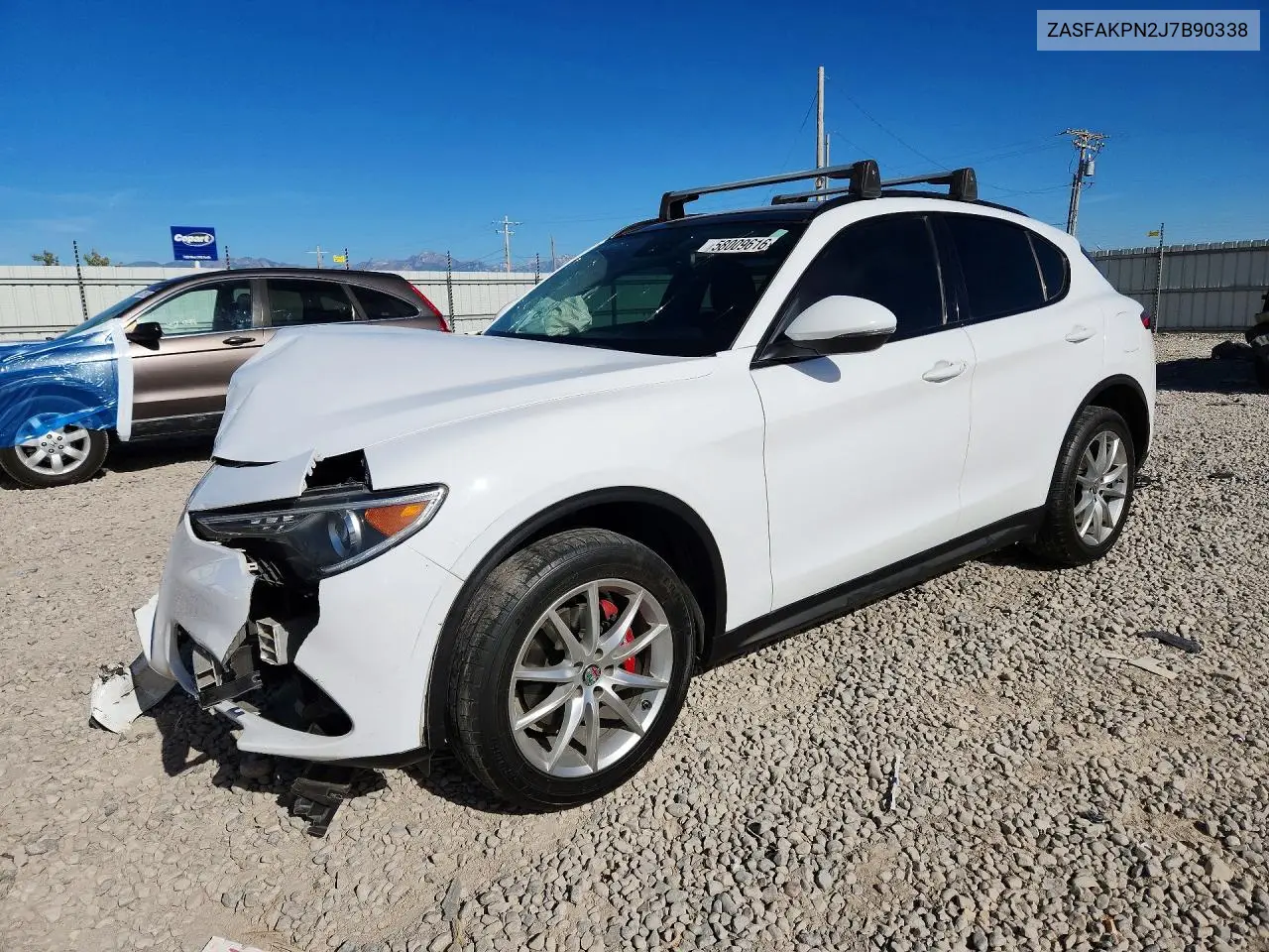 2018 Alfa Romeo Stelvio Sport VIN: ZASFAKPN2J7B90338 Lot: 58009616