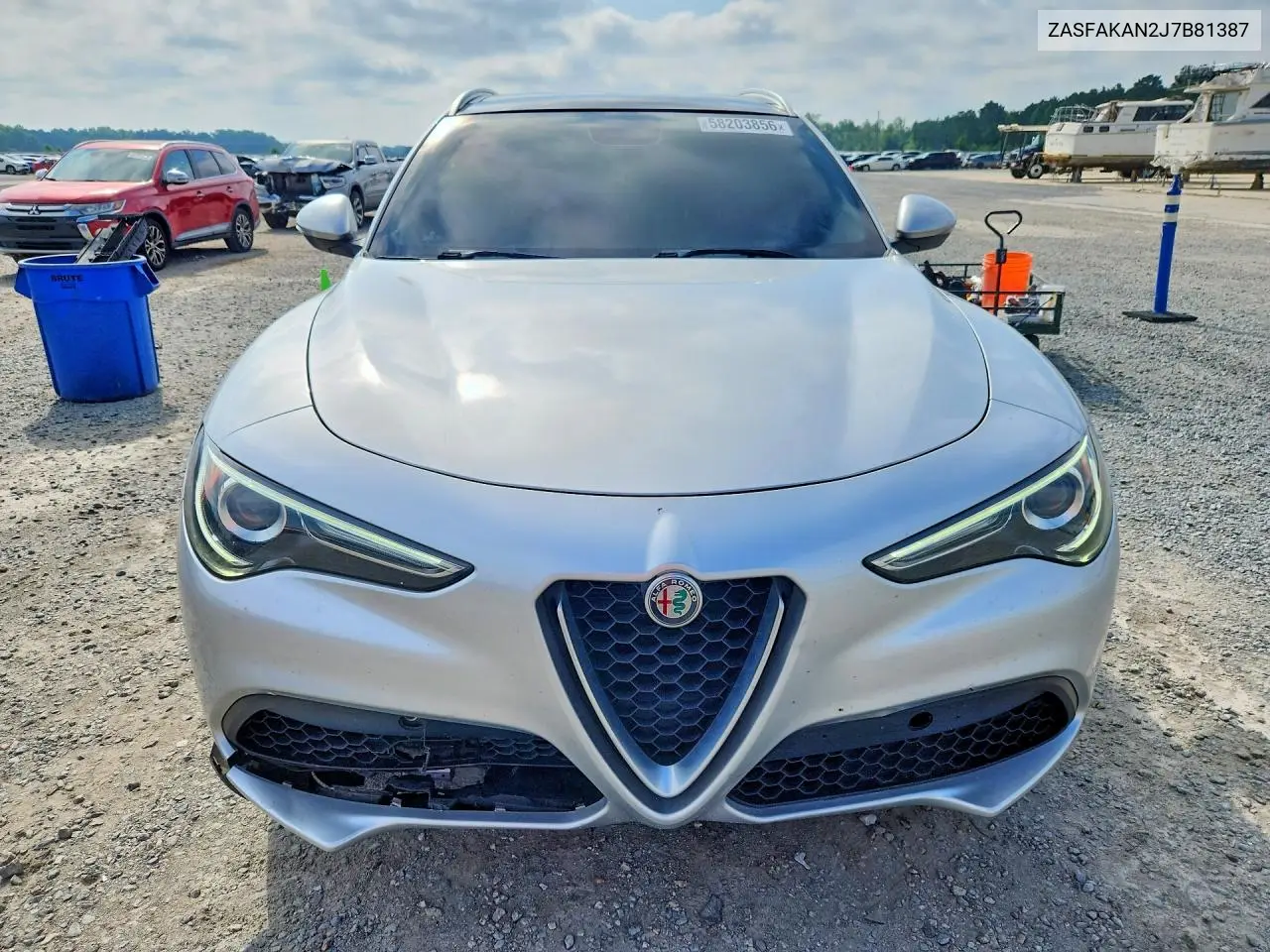 2018 Alfa Romeo Stelvio VIN: ZASFAKAN2J7B81387 Lot: 58203856