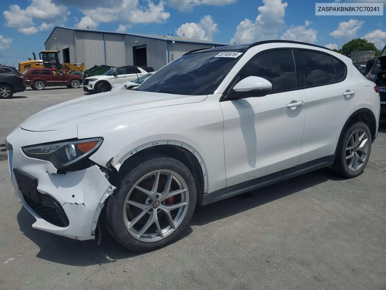 2019 Alfa Romeo Stelvio Ti VIN: ZASPAKBN8K7C70241 Lot: 59740416
