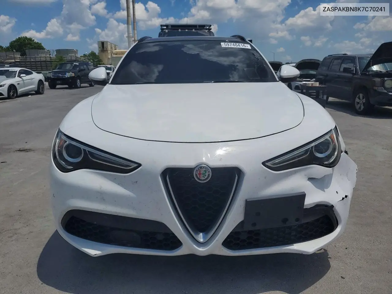 2019 Alfa Romeo Stelvio Ti VIN: ZASPAKBN8K7C70241 Lot: 59740416