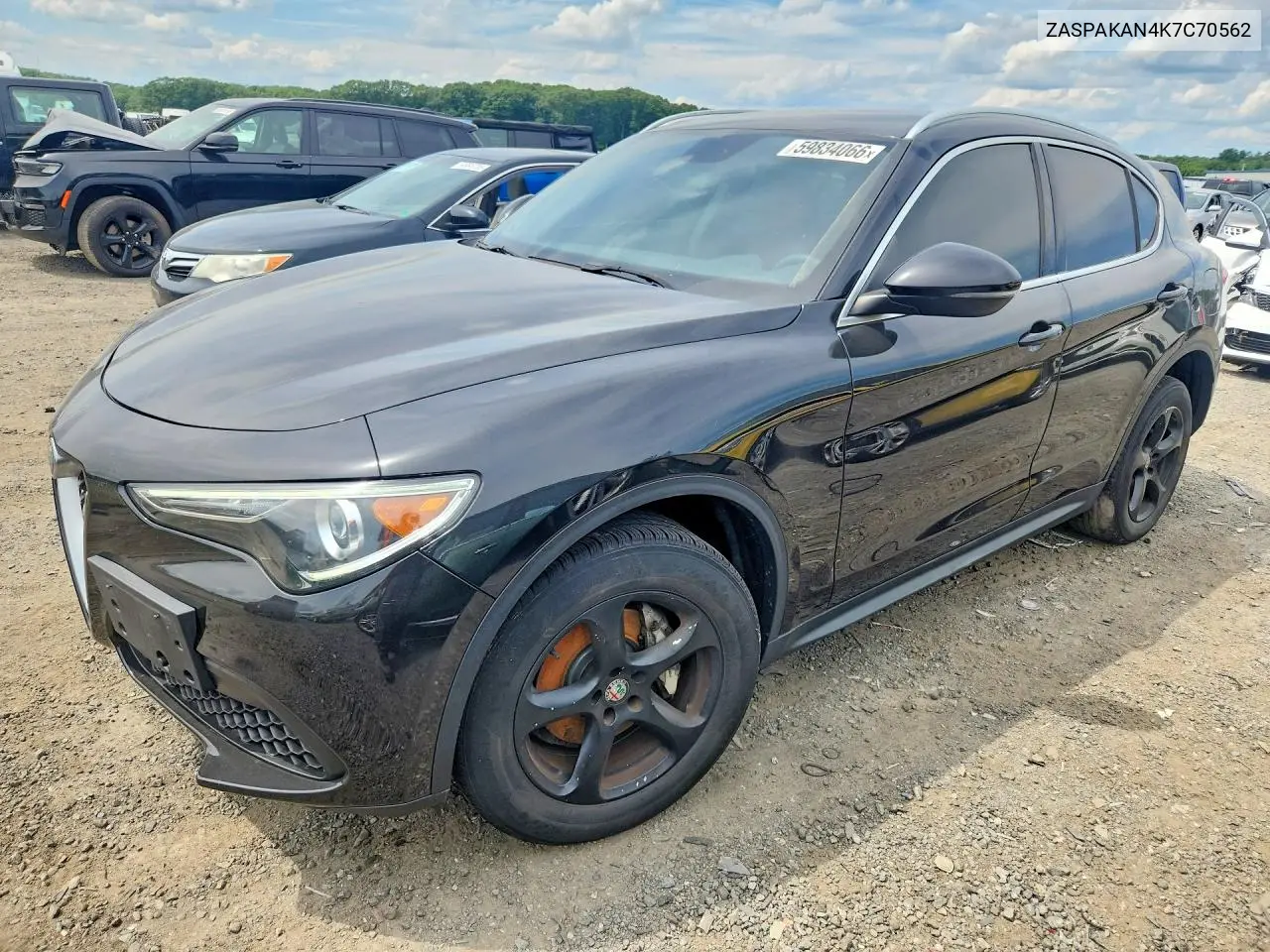 2019 Alfa Romeo Stelvio VIN: ZASPAKAN4K7C70562 Lot: 59834066