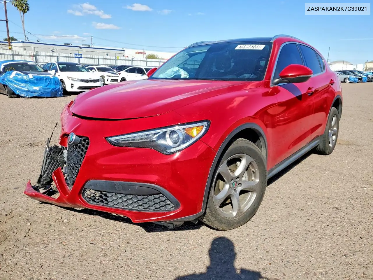 2019 Alfa Romeo Stelvio VIN: ZASPAKAN2K7C39021 Lot: 76960235