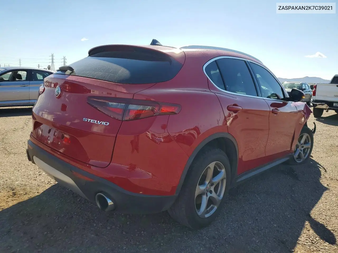 2019 Alfa Romeo Stelvio VIN: ZASPAKAN2K7C39021 Lot: 76960235