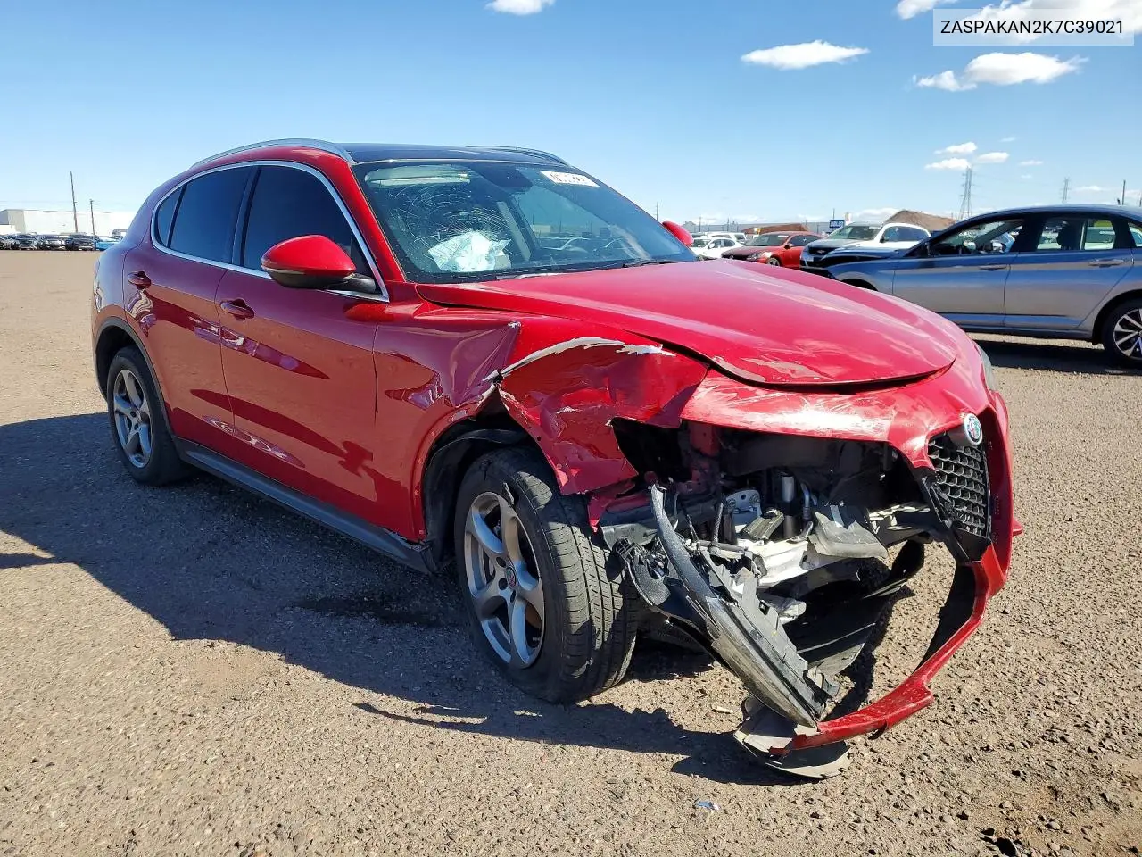 2019 Alfa Romeo Stelvio VIN: ZASPAKAN2K7C39021 Lot: 76960235