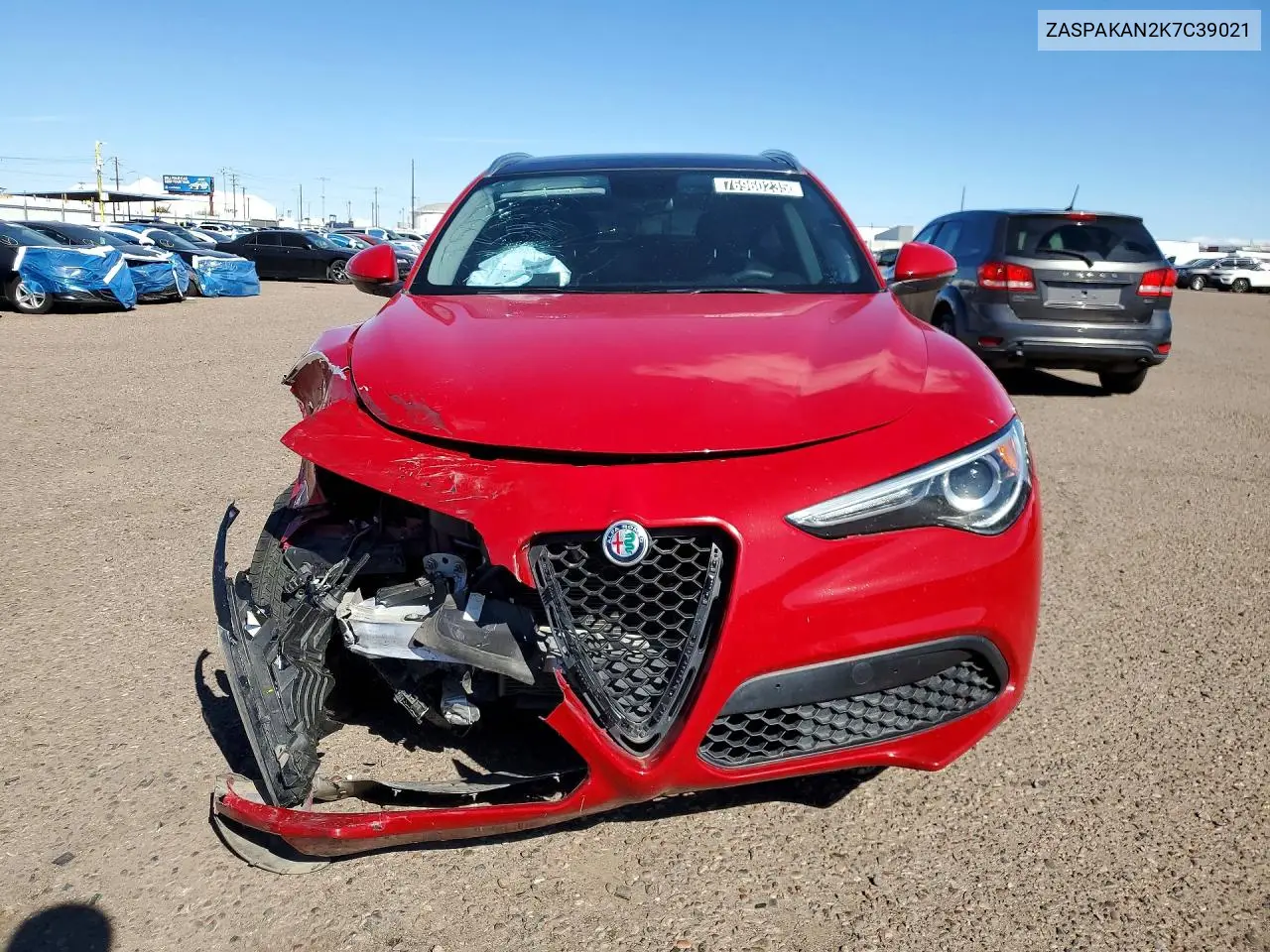 2019 Alfa Romeo Stelvio VIN: ZASPAKAN2K7C39021 Lot: 76960235