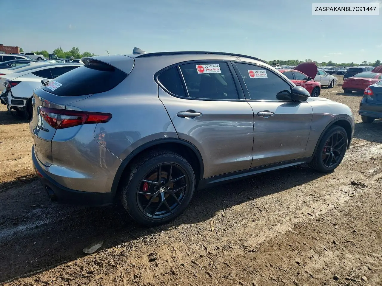 2020 Alfa Romeo Stelvio VIN: ZASPAKAN8L7C91447 Lot: 55060146
