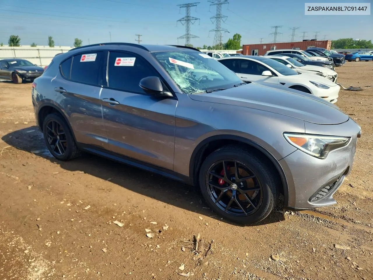2020 Alfa Romeo Stelvio VIN: ZASPAKAN8L7C91447 Lot: 55060146